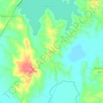 Mapa topográfico Pasil, altitud, relieve