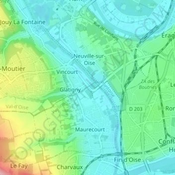 Mapa topográfico Le Quinconce, altitud, relieve