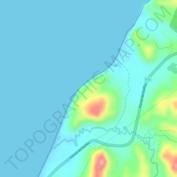 Mapa topográfico Punta Palmar, altitud, relieve