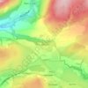 Mapa topográfico Coelbren, altitud, relieve