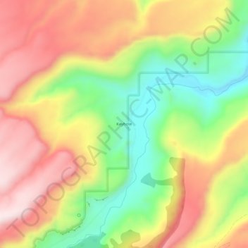 Mapa topográfico Keyhole, altitud, relieve
