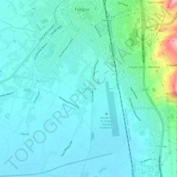 Mapa topográfico Sterpete, altitud, relieve