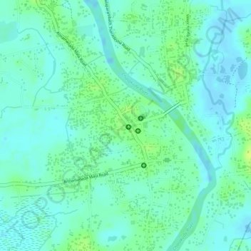 Mapa topográfico annamanada, altitud, relieve