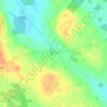 Mapa topográfico Loughanavally, altitud, relieve