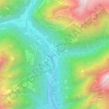 Mapa topográfico Frasco, altitud, relieve