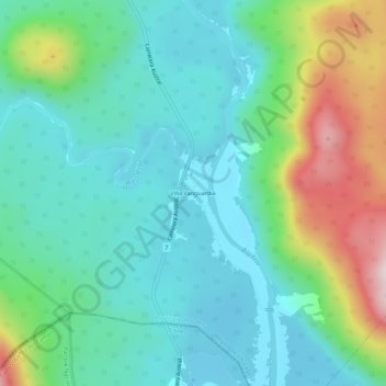 Mapa topográfico Villa Vanguardia, altitud, relieve