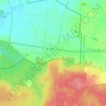 Mapa topográfico Kemlitz, altitud, relieve