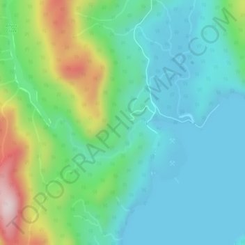Mapa topográfico Anyox, altitud, relieve