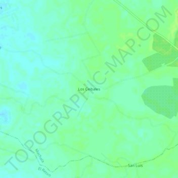 Mapa topográfico Los Ceibales, altitud, relieve