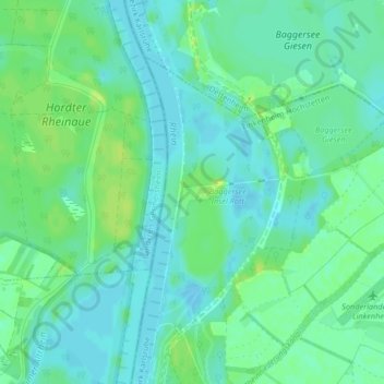 Mapa topográfico Insel Rott, altitud, relieve