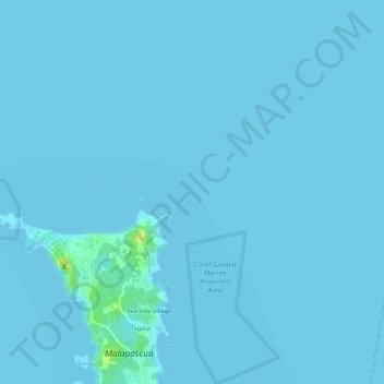Mapa topográfico Deep Slope, altitud, relieve