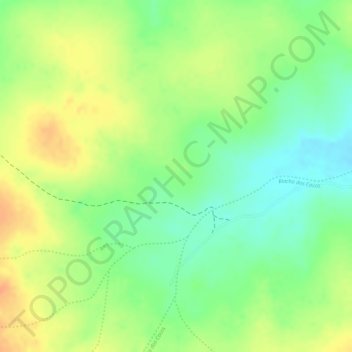 Mapa topográfico Pedra Furada, altitud, relieve
