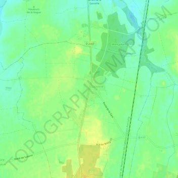Mapa topográfico La Commodité, altitud, relieve