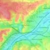 Mapa topográfico Harbledown, altitud, relieve