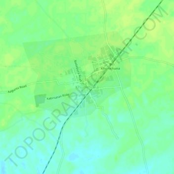 Mapa topográfico Khunkhuna, altitud, relieve