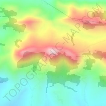 Mapa topográfico Cruzeiro, altitud, relieve