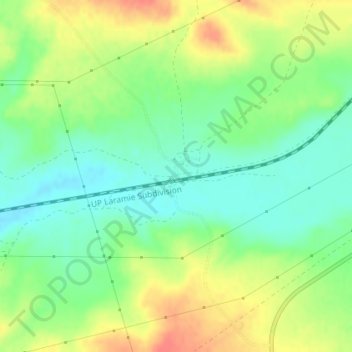 Mapa topográfico Walcott, altitud, relieve