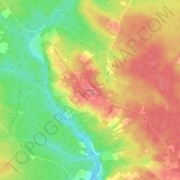 Mapa topográfico Meylan, altitud, relieve