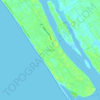 Mapa topográfico Mattul, altitud, relieve