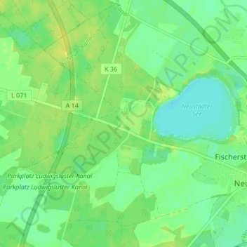 Mapa topográfico Hohes Feld, altitud, relieve