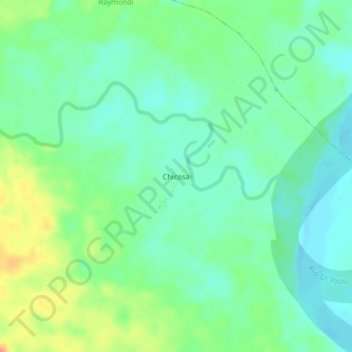Mapa topográfico Chicosa, altitud, relieve