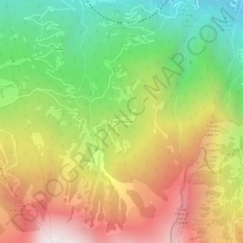 Mapa topográfico Pian Gelassa, altitud, relieve