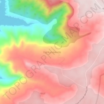 Mapa topográfico Vankusawade, altitud, relieve