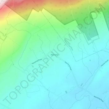 Mapa topográfico Awosting, altitud, relieve