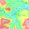 Mapa topográfico Sennybridge, altitud, relieve