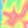 Mapa topográfico Húgvan, altitud, relieve