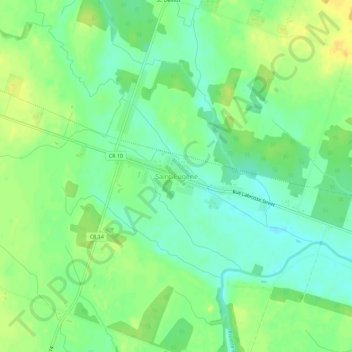 Mapa topográfico Saint-Eugène, altitud, relieve