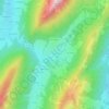 Mapa topográfico La Correrie, altitud, relieve