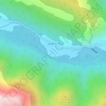 Mapa topográfico el Plan, altitud, relieve