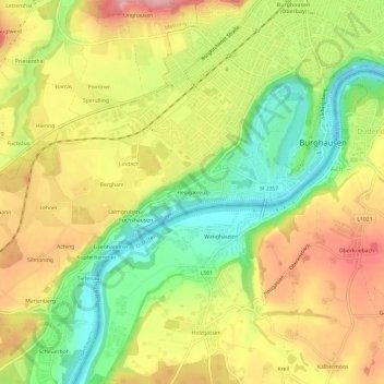 Mapa topográfico Heilig Kreuz, altitud, relieve