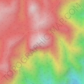 Mapa topográfico Cerro Las Minas, altitud, relieve