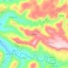 Mapa topográfico La Mesas, altitud, relieve