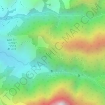 Mapa topográfico El Sodo, altitud, relieve