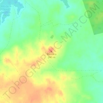 Mapa topográfico Barroco, altitud, relieve