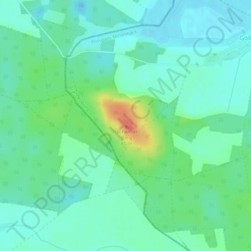 Mapa topográfico Ruine Lebenswarte, altitud, relieve