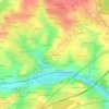 Mapa topográfico Les Boudières, altitud, relieve
