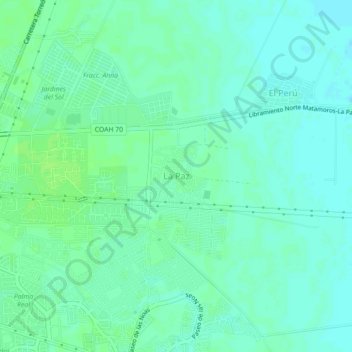 Mapa topográfico La Paz, altitud, relieve