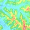 Mapa topográfico Cusignano, altitud, relieve