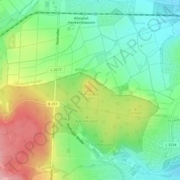 Mapa topográfico Firnskuppe, altitud, relieve