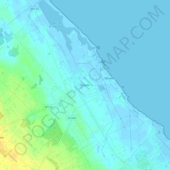 Mapa topográfico Frigole, altitud, relieve