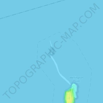 Mapa topográfico King Island, altitud, relieve