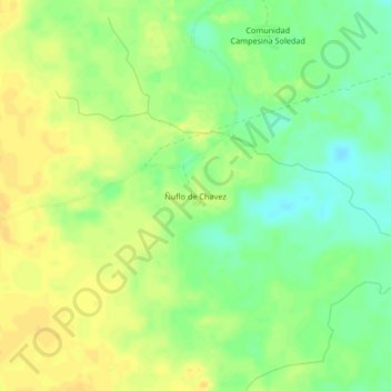 Mapa topográfico Ñuflo de Chavez, altitud, relieve
