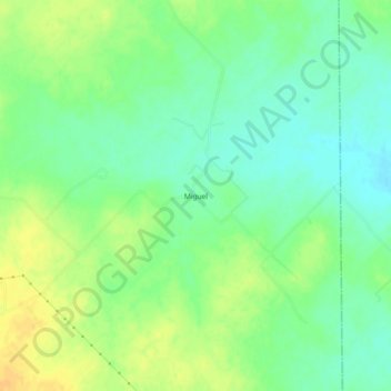 Mapa topográfico Miguel, altitud, relieve