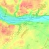 Mapa topográfico Les Bergeaux, altitud, relieve
