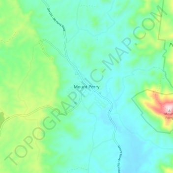 Mapa topográfico Mount Perry, altitud, relieve