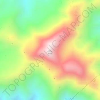Mapa topográfico Mount Banoy, altitud, relieve